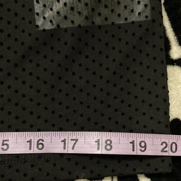KAFFE Black semi-sheer polka dot mockneck top ~ Goth stretchy LARGE XL 1X shirt - Picture 9 of 14